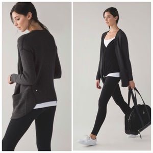 Lululemon Vestigan Cardigan Sweater Gray Black XS